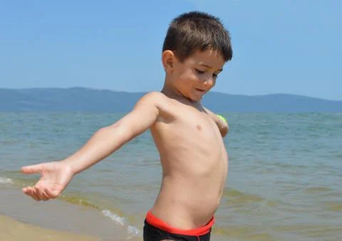 Child of the beach Stock Photos