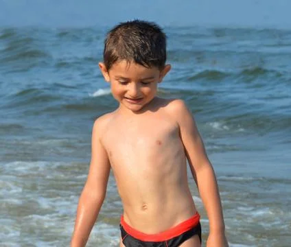 Child of the beach Stock Photos