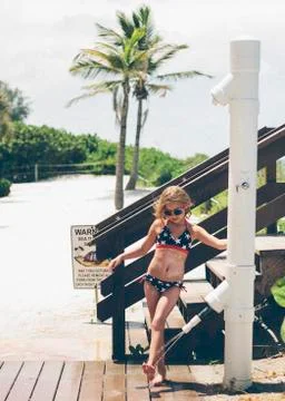 Child at Beach Stock Photos