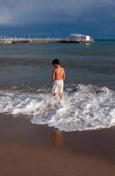 Child on the beach Stock Photos