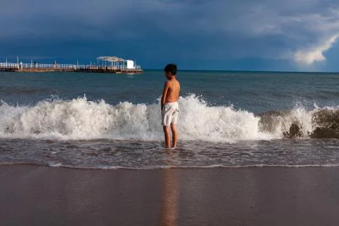 Child on the beach Stock Photos