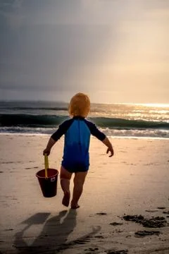 Child on the beach Stock Photos