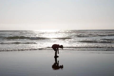 Child on beach 写真素材