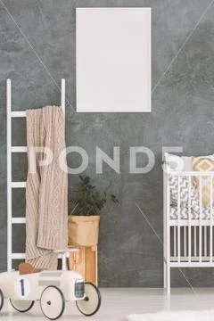 Child bedroom in scandi style Stock Photos
