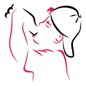 Child with beverage Stock Illustration