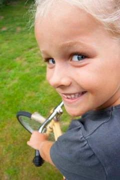 Child with bicycle Stock Photos
