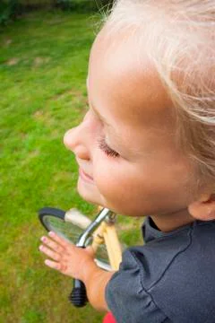 Child with bicycle Stock Photos