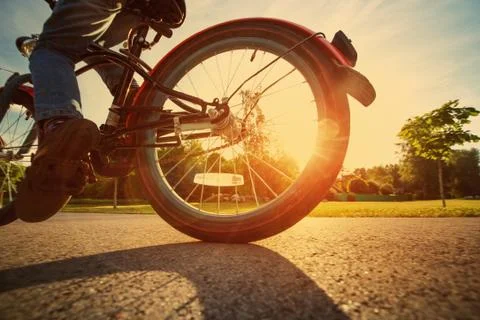 Child on a bicycle Stock Photos