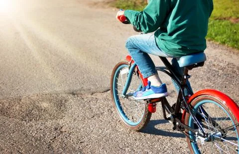Child on a bicycle Stock Photos