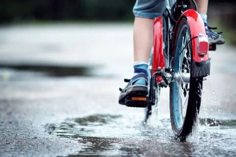 Child on a bicycle Stock Photos