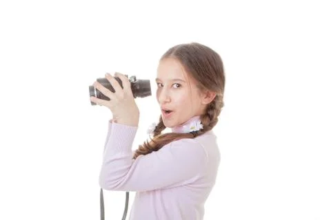 Child binoculars Stock Photos