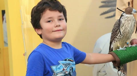 Child with bird Stock Footage 45903520