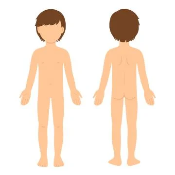 Child body template Stock Illustration