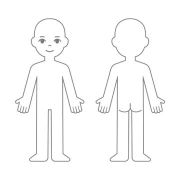 Child body template Stock Illustration