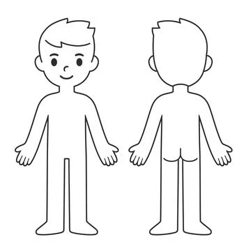 Child body template Stock Illustration