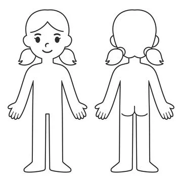 Child body template Stock Illustration