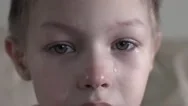 Child Boy Crying Close-Up ,Slow Motion Stock Footage