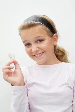 Child with braces Stock Photos