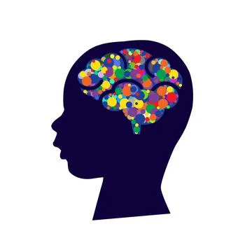 Child brain color icon. Vector illustration Stock Illustration
