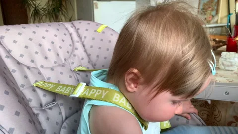 Child, breakfast, lunch, child eats, 4K Stock Footage 158316171