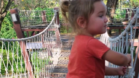 A child on bridge Stock Footage 170534845