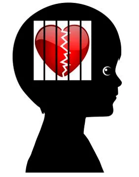 Child with broken Heart Stock Illustration