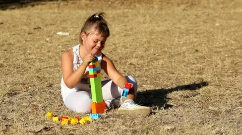 Child building Stock Footage 12222087