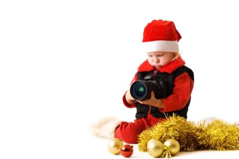 Child with camera Stock Photos