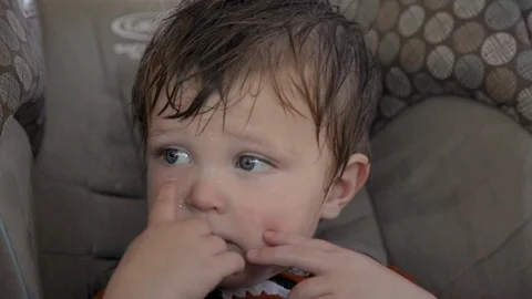 Child in Car 3 Stock Footage 107569308