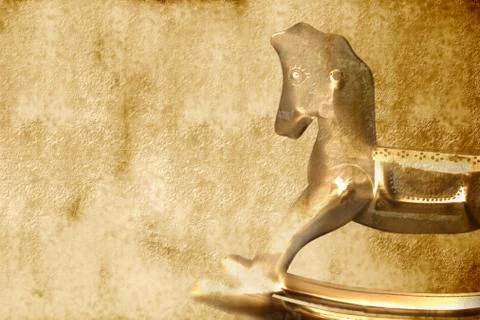 Child card sepia with copy space Stock Illustration