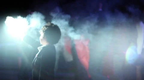 Child celebrating with firework fire in his hand Stock-Footage 62509167