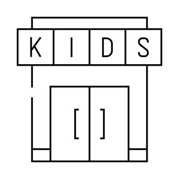 Child center line icon vector illustration Stock Illustration