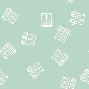 Child center line vector seamless pattern Illustrazione stock
