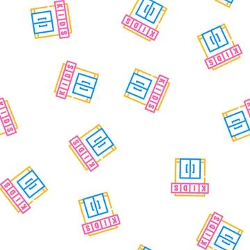 Child center vector seamless pattern Illustrazione stock