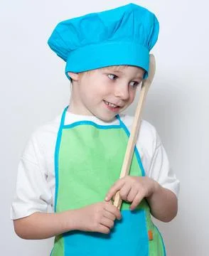 Child as a chef cook 스톡 사진