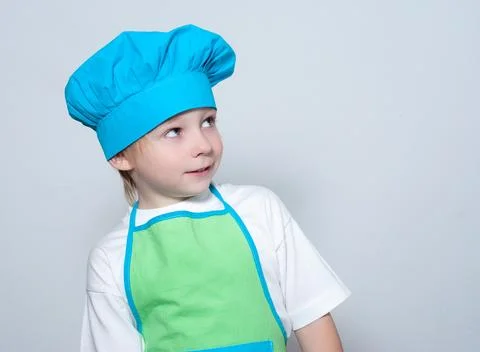 Child as a chef cook 스톡 사진