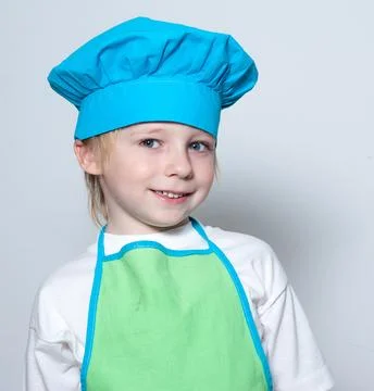Child as a chef cook 스톡 사진