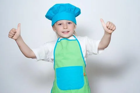 Child as a chef cook 스톡 사진