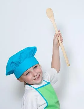 Child as a chef cook 스톡 사진