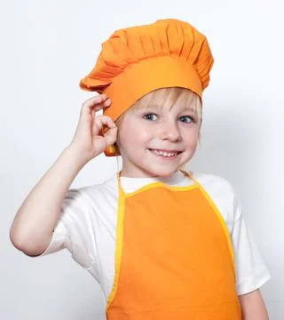 Child as a chef cook 스톡 사진