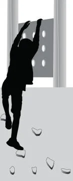 Child climbing Illustrazione stock