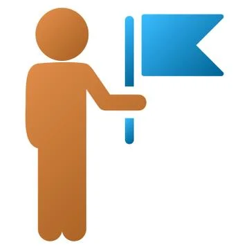 Child Commander Gradient Vector Icon Stock Illustration