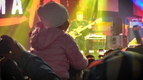 Child at a concert Stock Footage 112800643