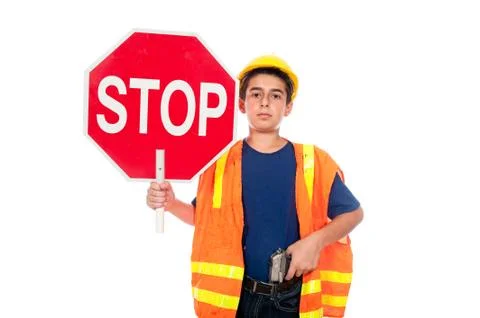 Child construction worker Stock Photos
