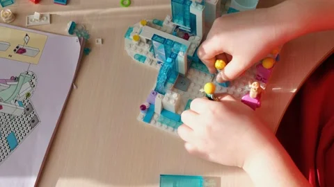 Child constructor game. Stock Footage 168863890