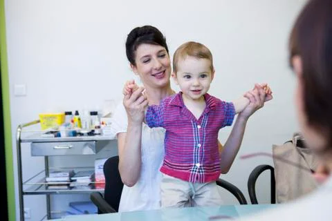 Child in consultation Stock Photos