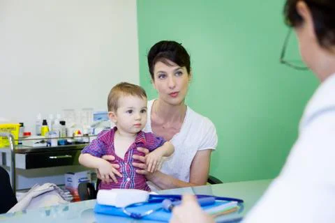 Child in consultation Stock Photos