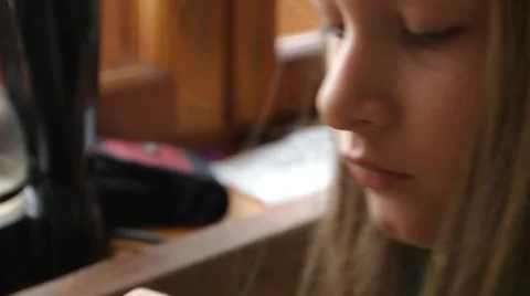 Child cooking Stock Footage 22389579