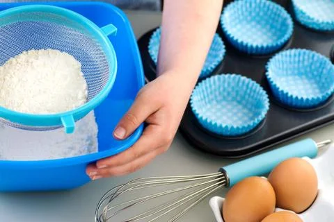 Child Cooking Stock Photos