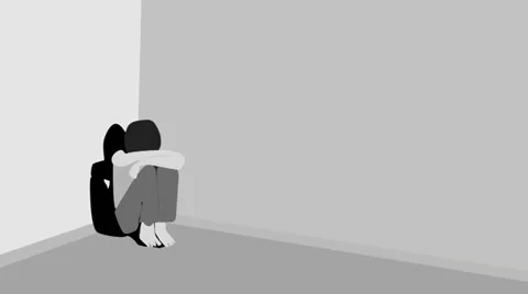 Child in a corner Stock Footage 36728024